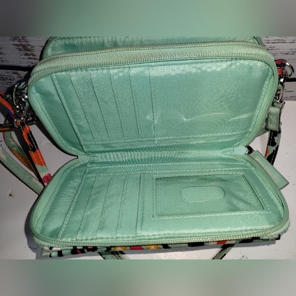 Vera Bradley Colorful Patterned Crossbody Bag - Green, Red, Black - Picture 3 of 7